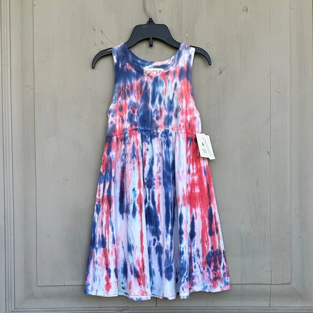 Tucker + Tate Tie-Dye Dress - Red and Blue - Picture 1 of 5